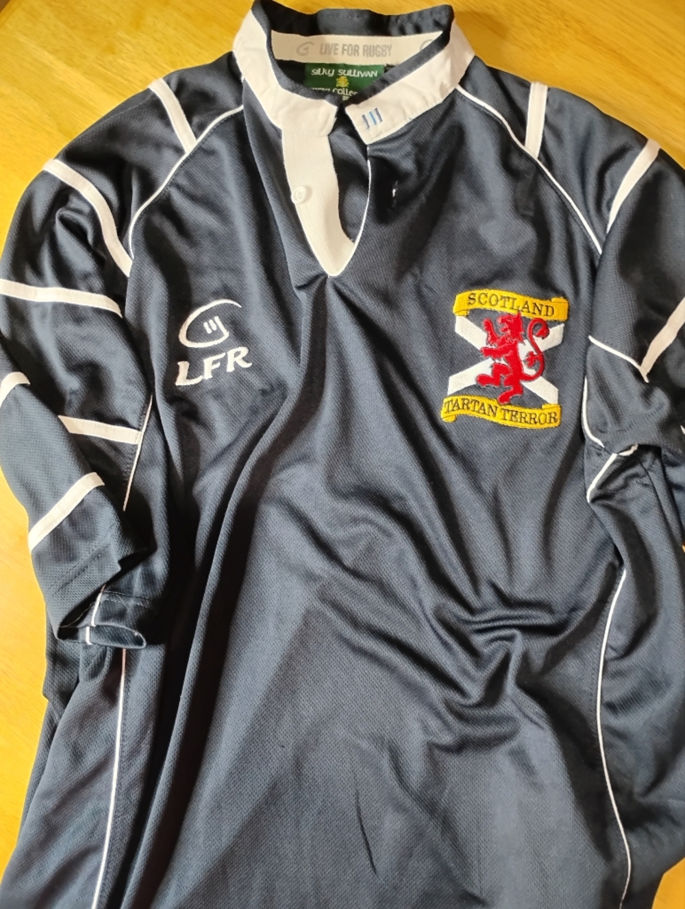 LF Scotland Tartan Terror Men's Navy Rugby Shirt